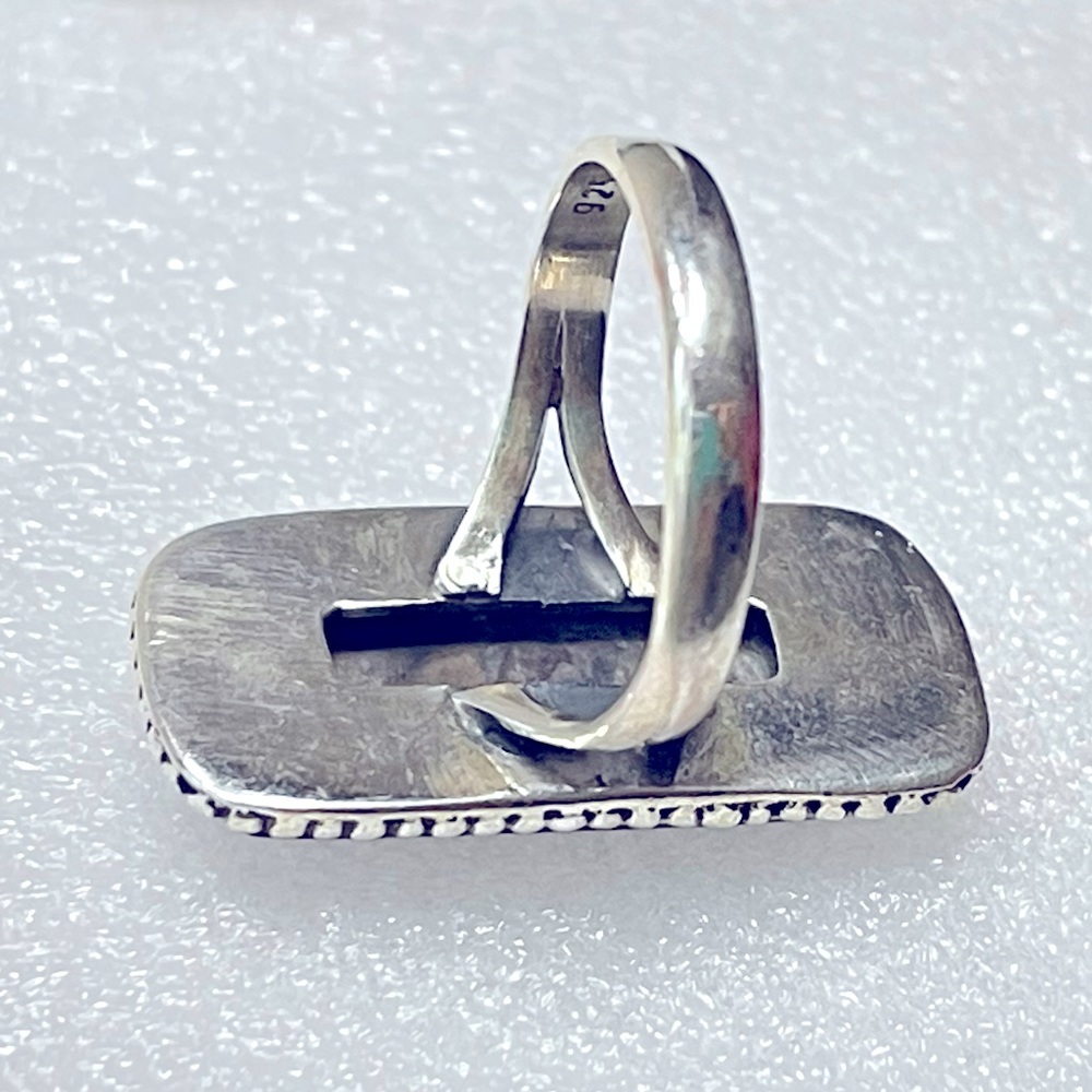 Natural Rosita Jasper Gemstone Solid Sterling Sil… - image 2